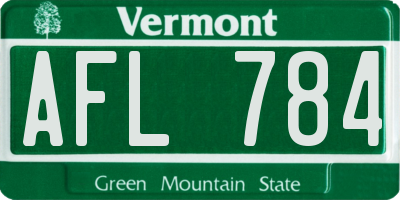 VT license plate AFL784