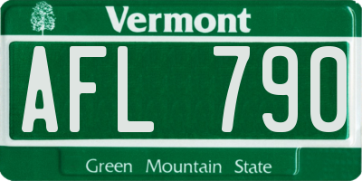 VT license plate AFL790