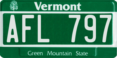 VT license plate AFL797