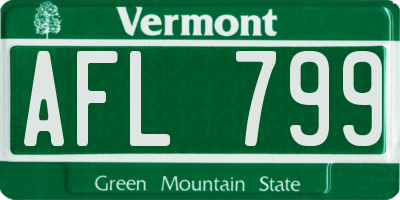VT license plate AFL799
