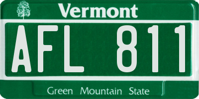 VT license plate AFL811
