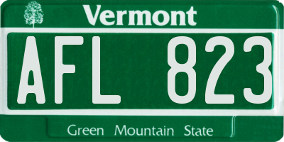 VT license plate AFL823