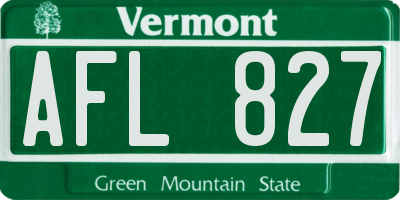 VT license plate AFL827