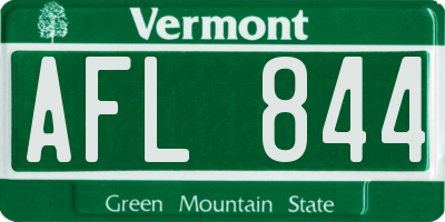 VT license plate AFL844