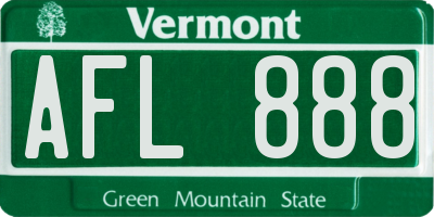 VT license plate AFL888