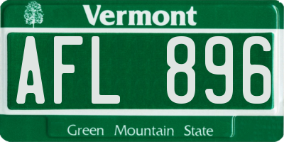 VT license plate AFL896