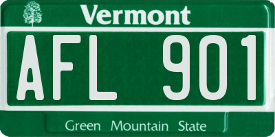 VT license plate AFL901