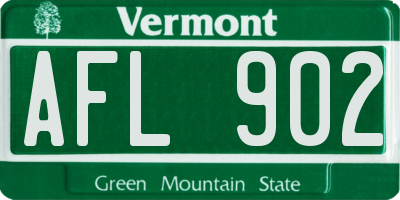 VT license plate AFL902