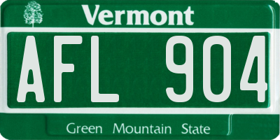 VT license plate AFL904