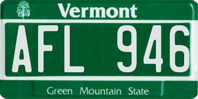 VT license plate AFL946