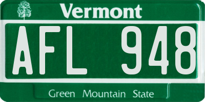 VT license plate AFL948