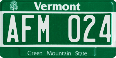 VT license plate AFM024