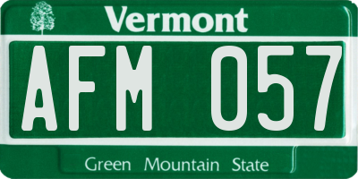 VT license plate AFM057