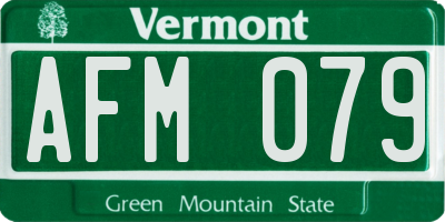 VT license plate AFM079