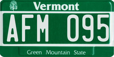 VT license plate AFM095