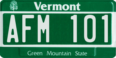 VT license plate AFM101