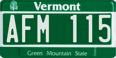 VT license plate AFM115