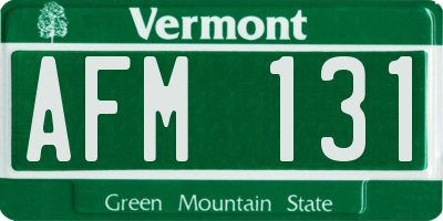 VT license plate AFM131