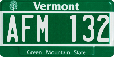 VT license plate AFM132