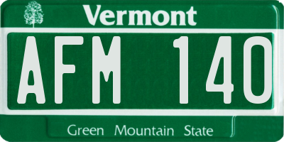 VT license plate AFM140