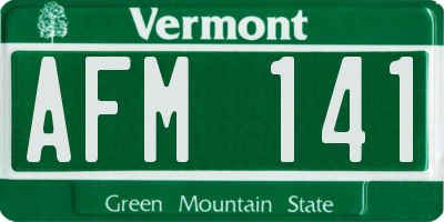 VT license plate AFM141