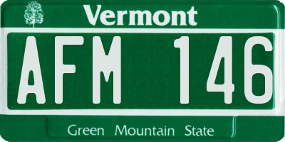VT license plate AFM146