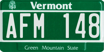 VT license plate AFM148