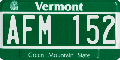 VT license plate AFM152