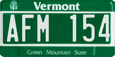 VT license plate AFM154