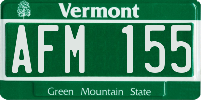 VT license plate AFM155