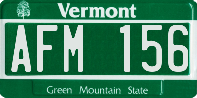 VT license plate AFM156