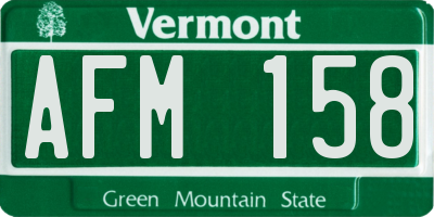 VT license plate AFM158