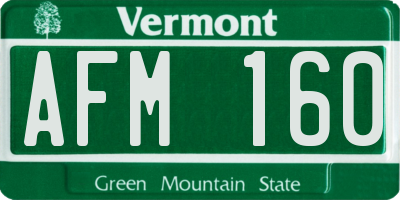 VT license plate AFM160