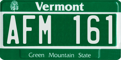 VT license plate AFM161