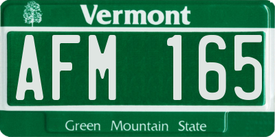 VT license plate AFM165