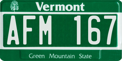 VT license plate AFM167