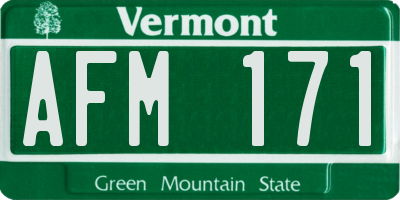 VT license plate AFM171
