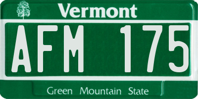 VT license plate AFM175