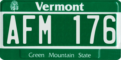 VT license plate AFM176