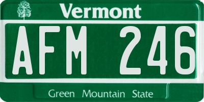 VT license plate AFM246