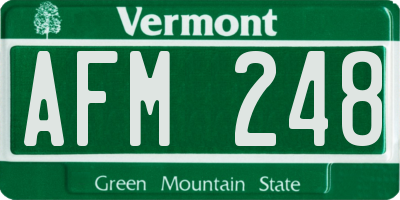 VT license plate AFM248