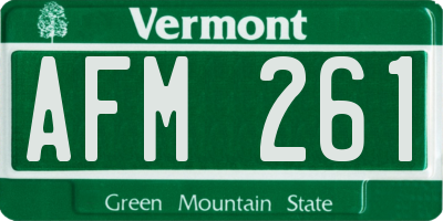 VT license plate AFM261