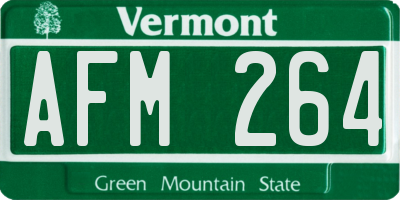 VT license plate AFM264