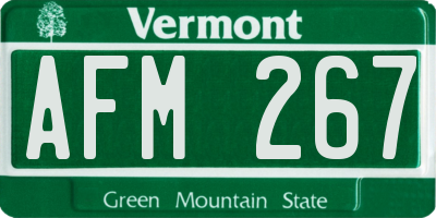VT license plate AFM267