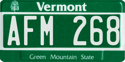 VT license plate AFM268