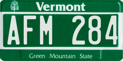 VT license plate AFM284