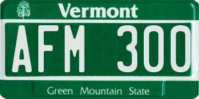 VT license plate AFM300