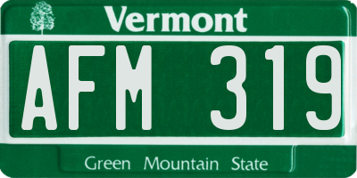 VT license plate AFM319