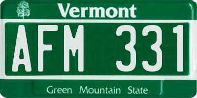 VT license plate AFM331