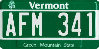 VT license plate AFM341